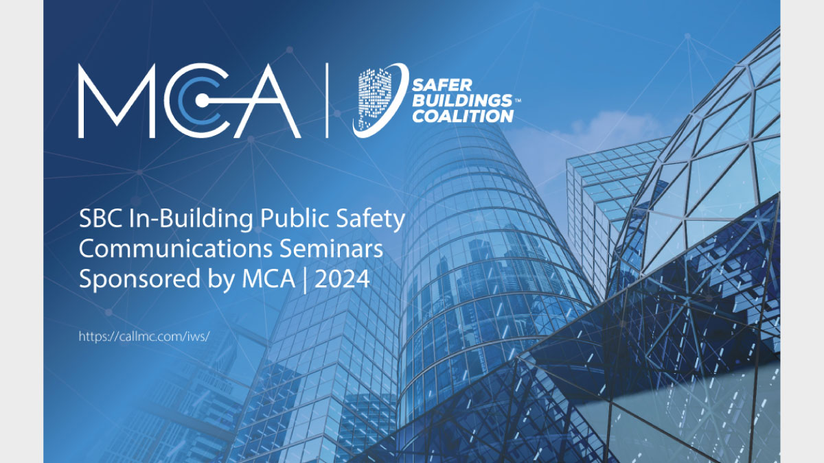 Join MCA at the Safer Buildings Coalition Public Safety Communications Seminars in November