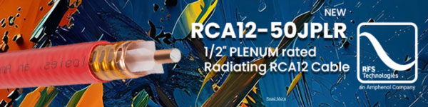 Plenum Rated Radiating Cable from RFS Technologies