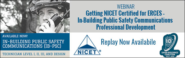 Getting NICET Certified for ERCES – In-Building Public Safety Communications Professional Development