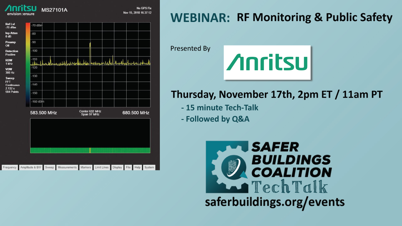 Webinar Replay: Safer Buildings Coalition Tech Talk: RF Monitoring & Public Safety