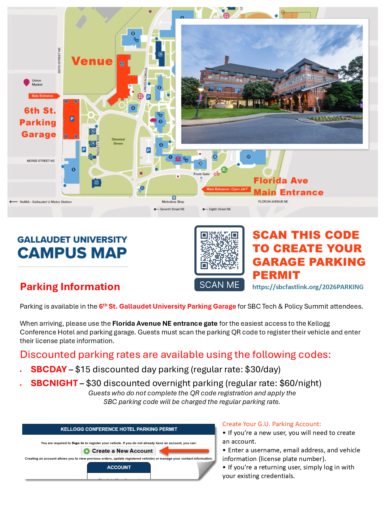 SBC Summit 2026 Parking Instructions